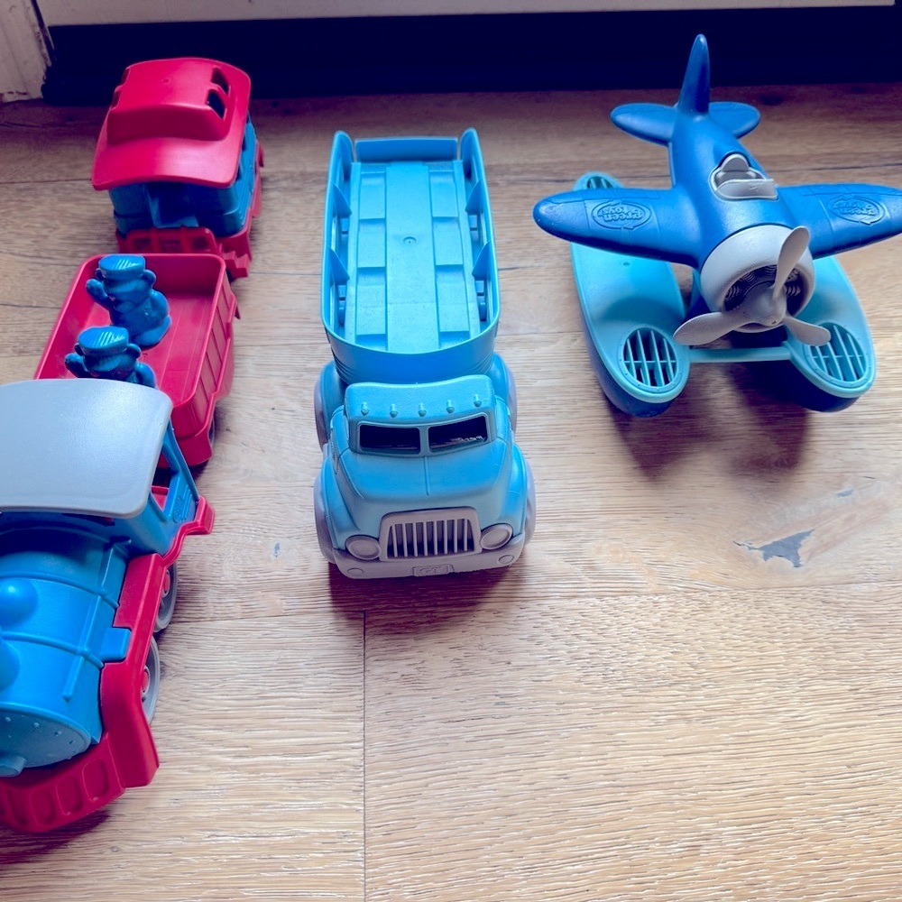 Green Toys Plane Train Aoutomobile Truck lot price firm!